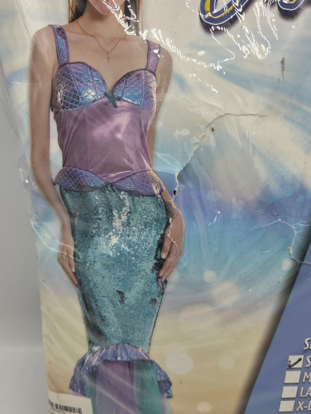 Mermaid Adult Costume – Size Small – Dress & Headband Set - Picture 2 of 4